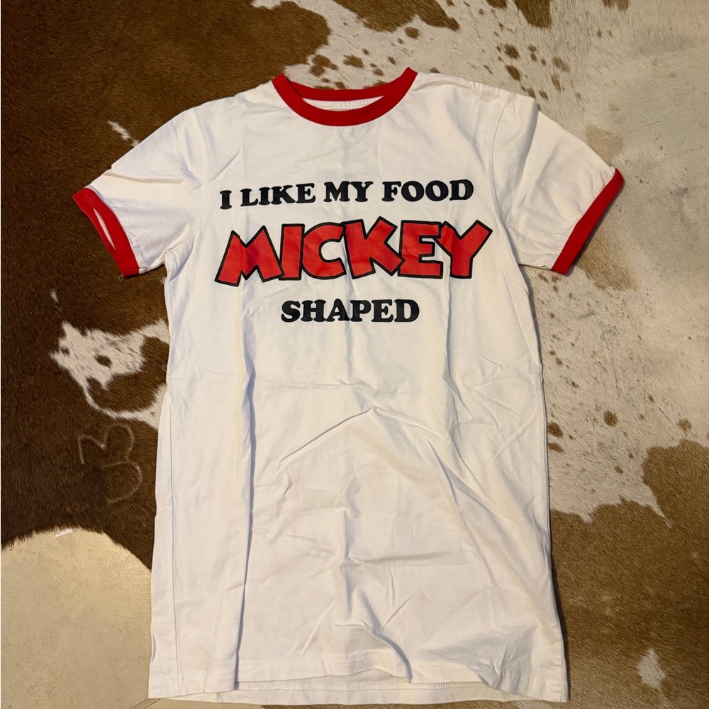 Disney White Tee with Red Trim
